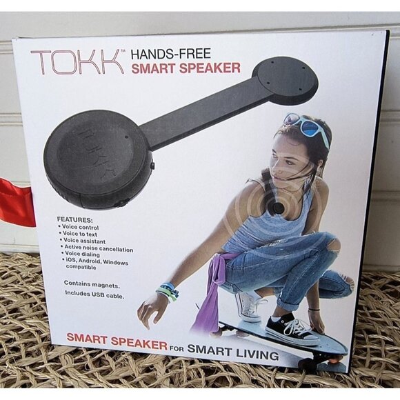 TOKK Hands-Free Bluetooth Speaker, Magnetic Take Calls Play Music Voice Calling - Picture 4 of 10